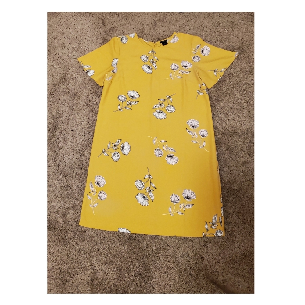 Ann Taylor Yellow Floral Dress